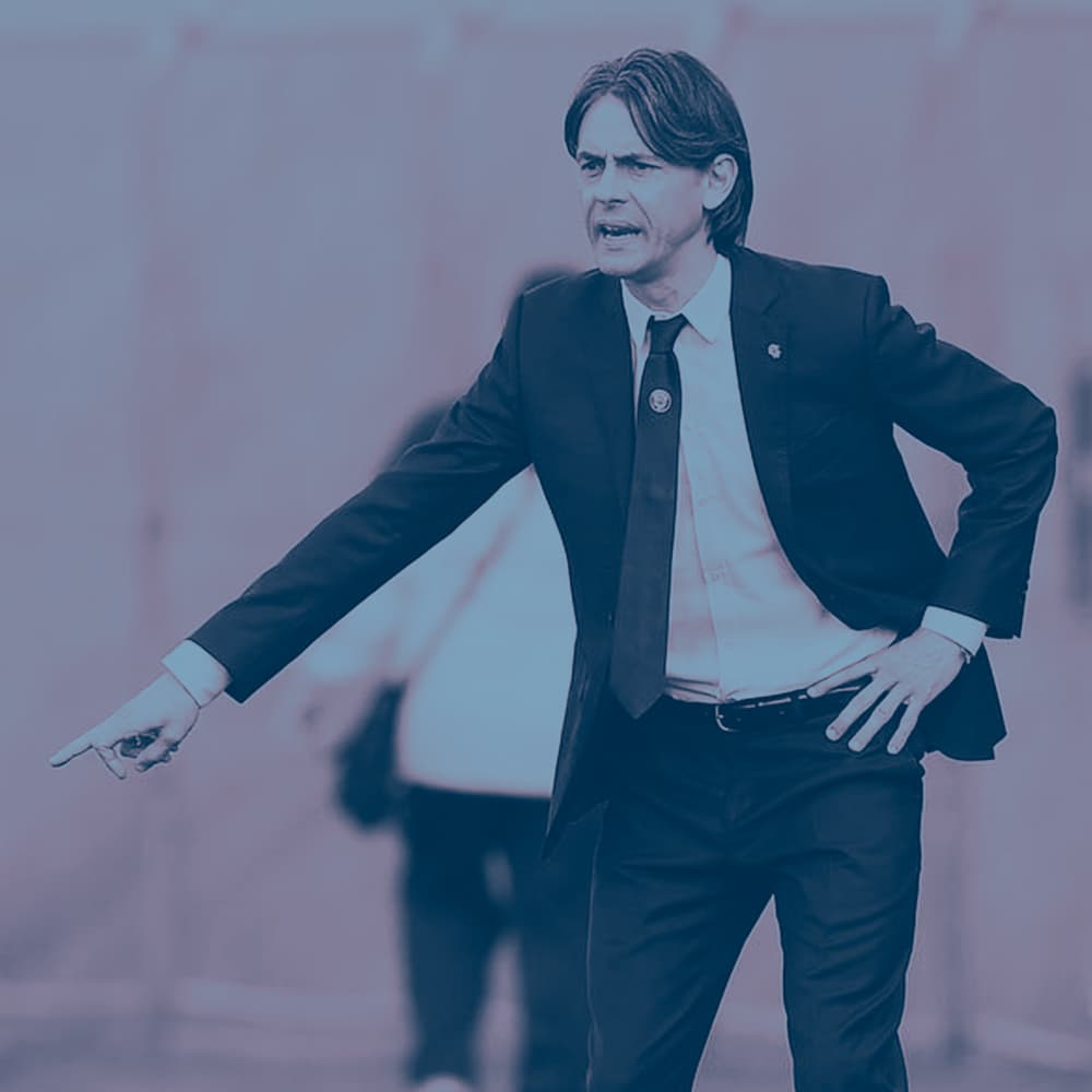 Filippo Inzaghi coaching his team